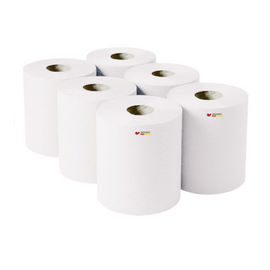 Omega 2Ply White Centrefeed Rolls