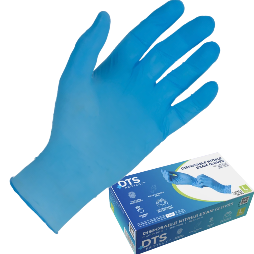 DTS Blue Nitrile Gloves