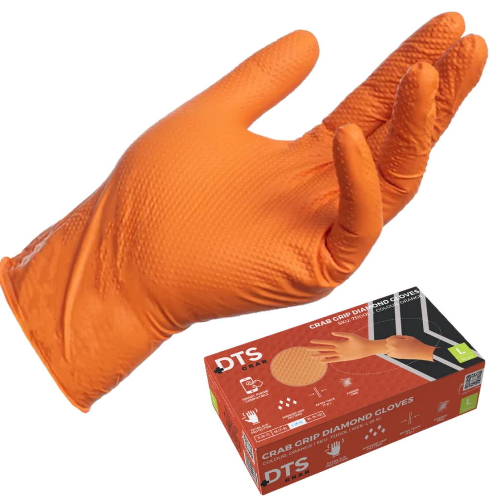 DTS Orange Crab Nitrile Gloves