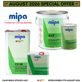Mipa CS96 Clearcoat Kit & 4+1 Primer Kit Offer